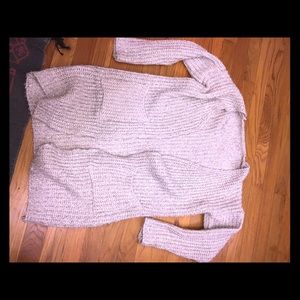 Long white and silver cardigan